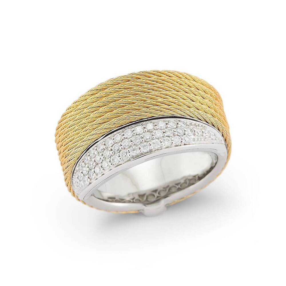 NEW ALOR women's peekaboo ring in yellow